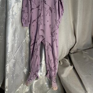 Carter's fleece full zip 4T Unicorn onesie footed pajamas